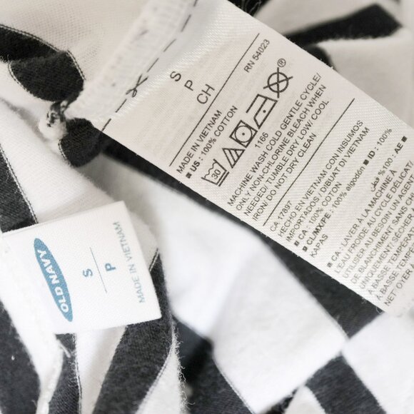 OLD NAVY Black & White Striped Mid Sleeve Tee - Picture 7 of 7
